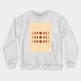 Moon Phase, Minimalist, Modern, Mid Century, Neutral Crewneck Sweatshirt